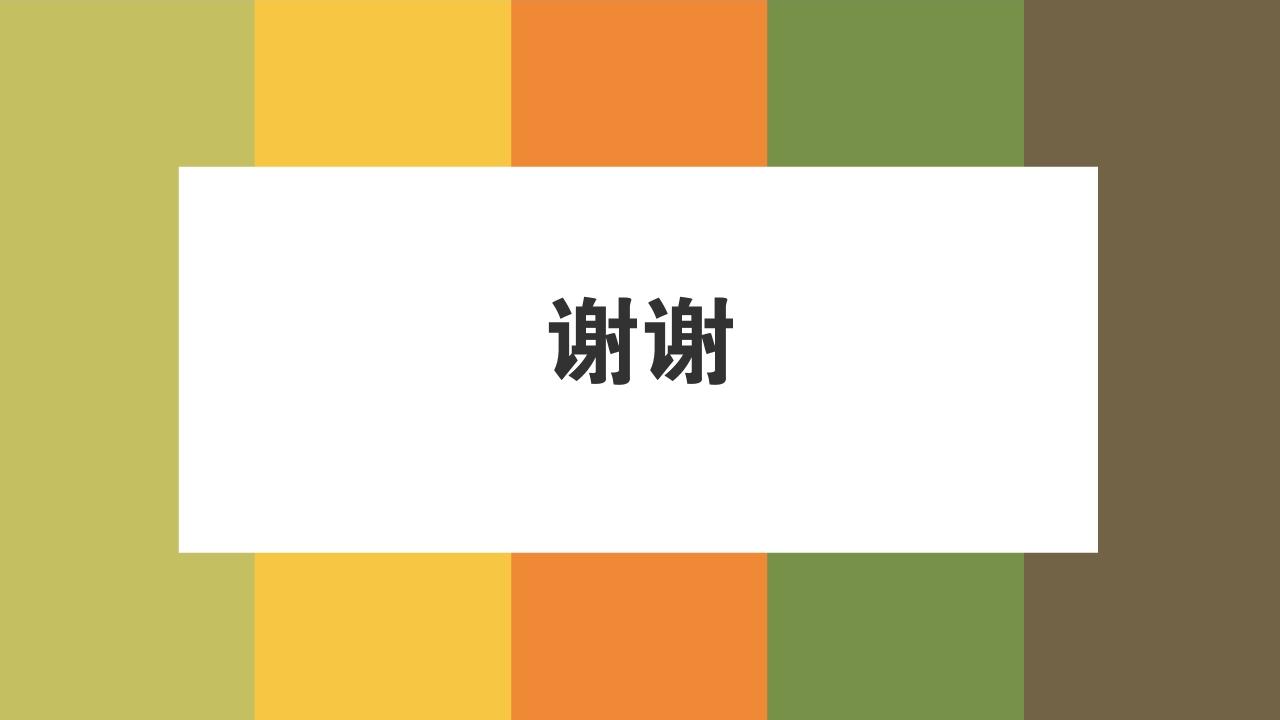 多彩缤纷项目可行性研究PPT模版-谢谢