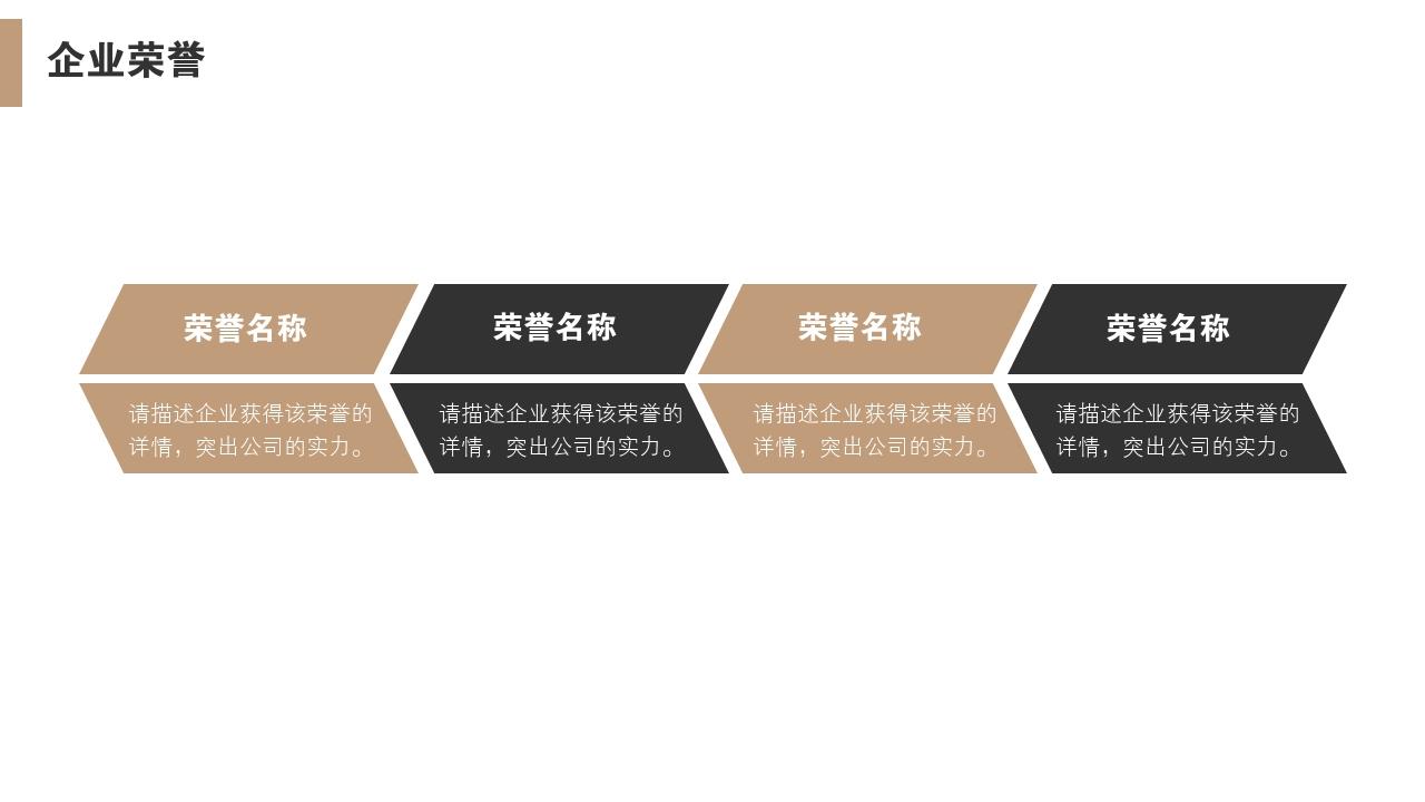 高端黑金大气通用公司简介PPT模版-企业荣誉