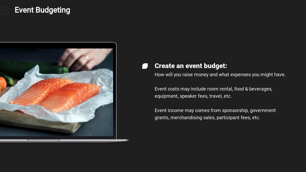 餐厅餐饮营销推广活动方案PPT-Event Budgeting