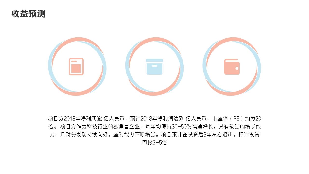 粉色青春项目投资价值分析PPT模版-收益预测
