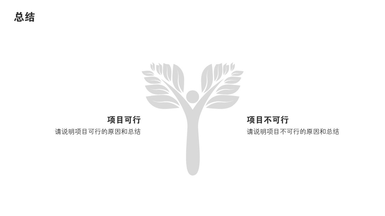 立体多边形项目可行性研究PPT模版-总结