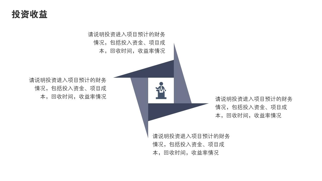 立体多边形项目可行性研究PPT模版-投资收益