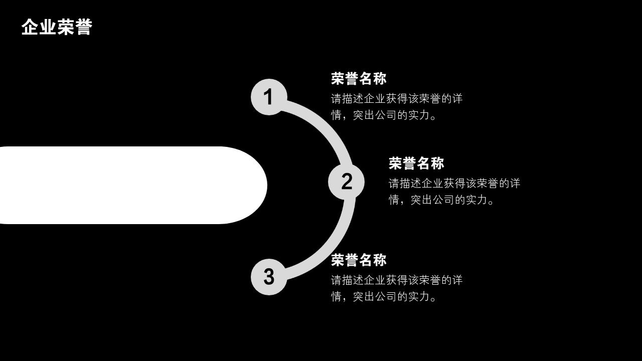 黑白复古照片公司简介PPT模版-企业荣誉