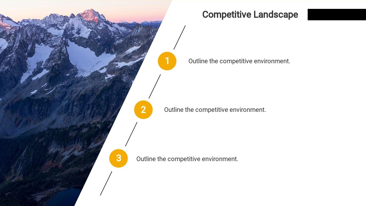 自然风光背景竞品分析英文PPT模板-Competitive Landscape