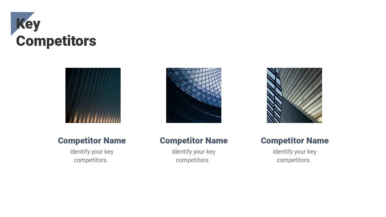 教育培训行业融资路演商业计划书PPT-Key Competitors