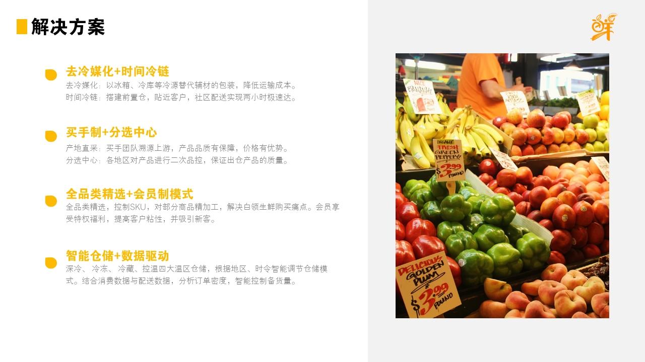 优鲜选生鲜电商平台商业计划书-解决方案