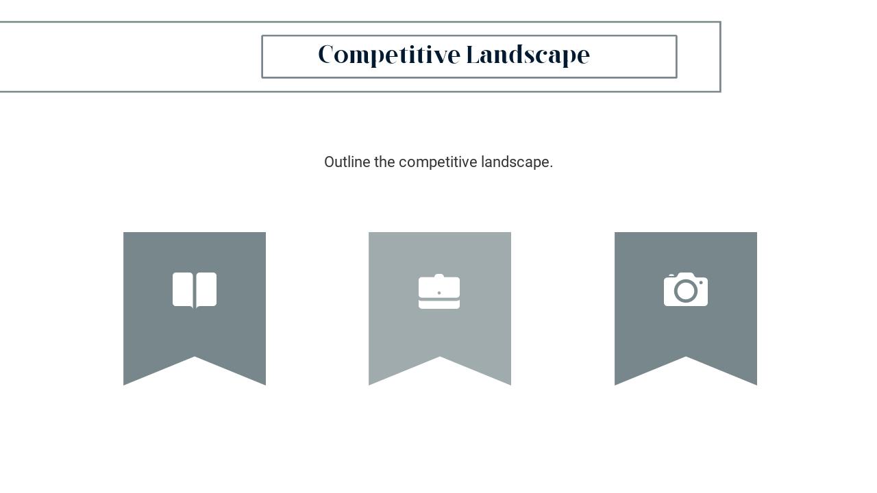 蓝灰色通用竞争分析PPT模板-Competitive Landscape